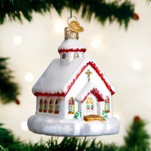 Country Church Holiday Ornament with Keepsake Box | Old World Christmas | NWT